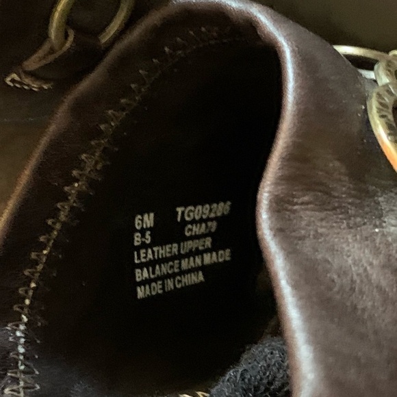 VINTAGE TOMMY GIRL Chunky Brown Leather Platform Mules Clogs Y2K 2000s Size 6 - Picture 8 of 8